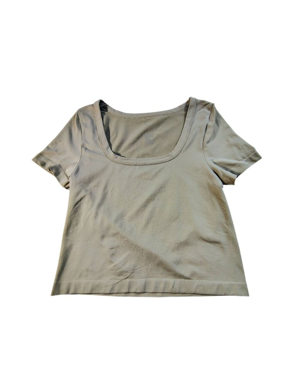 A New Day Womens Beige Short Sleeve Top Size X-Large  Lightweight and breathable